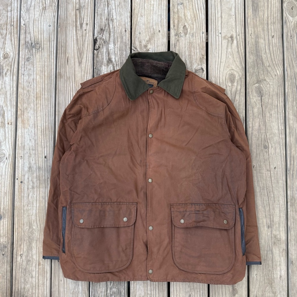 Men's Brown Waxed Jacket Size X-Large